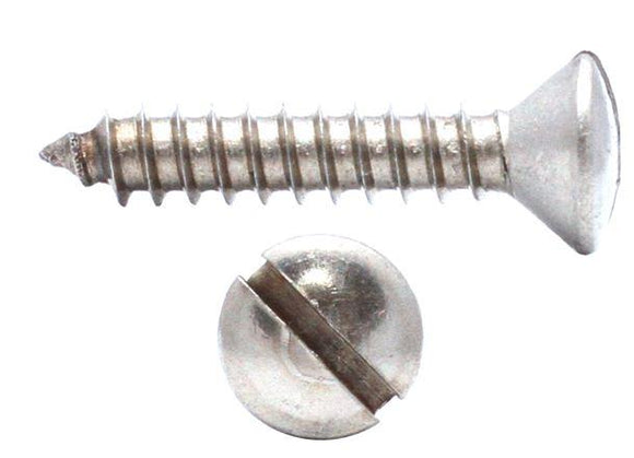 Raised Countersunk Slotted Self Tapping Screw DIN 7973