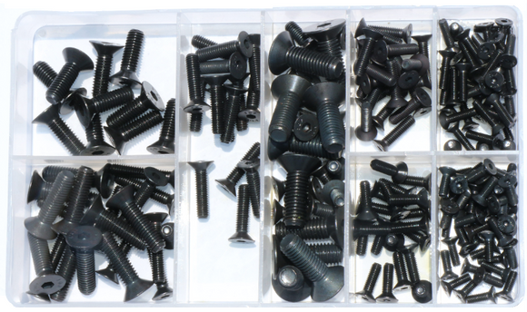 ASSORTED CSK SKT SCREW 200PC DIN 7991 - NSSFasteners